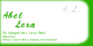 abel lexa business card